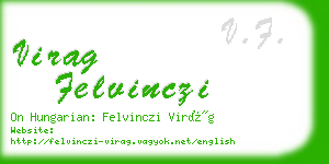 virag felvinczi business card